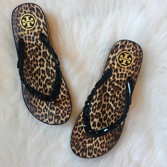 jeweled flip flops wedge